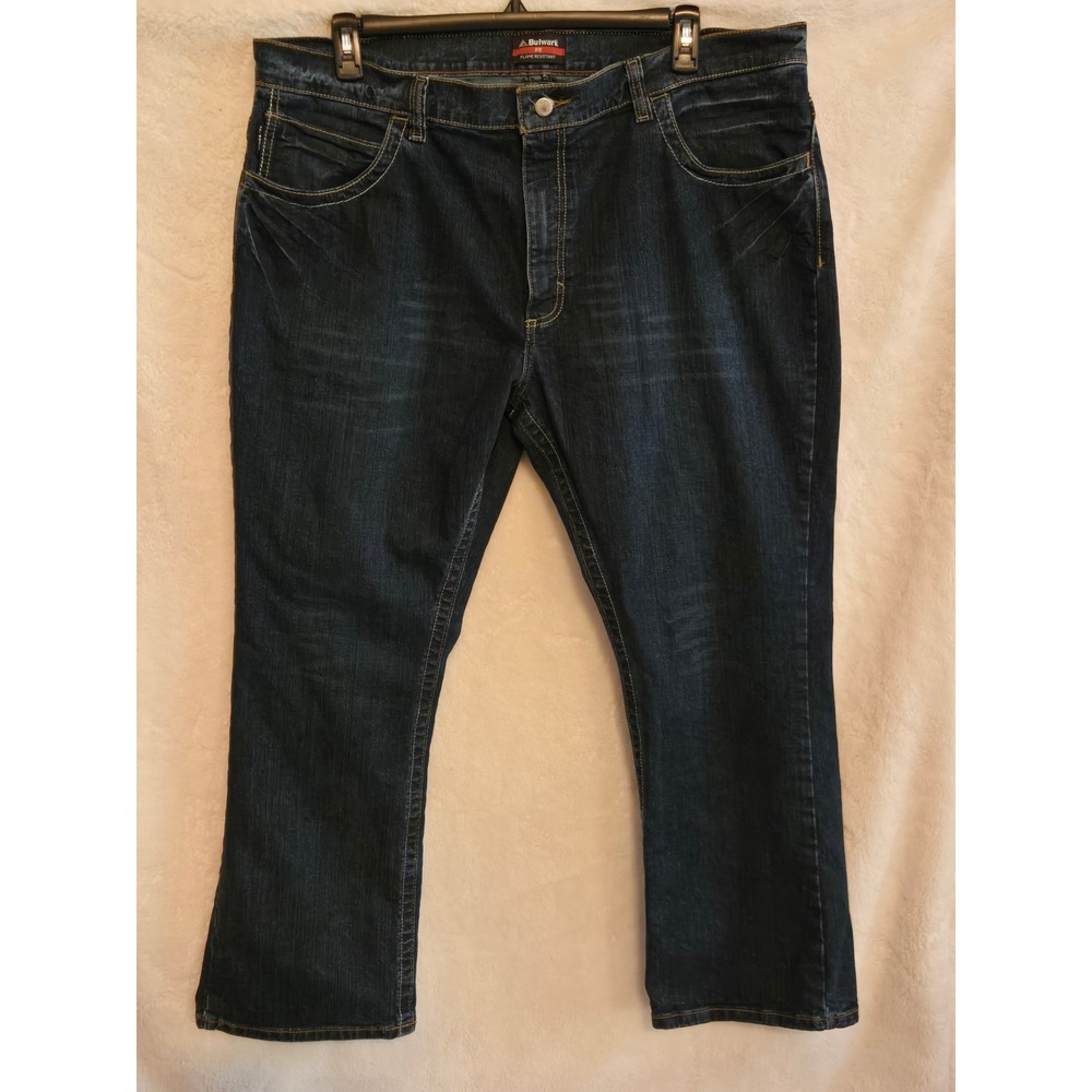 Bulwark‎ Mens 42×29 FR Flame Resistant Jeans Dark Wash Denim CAT 2 2112 Workwear